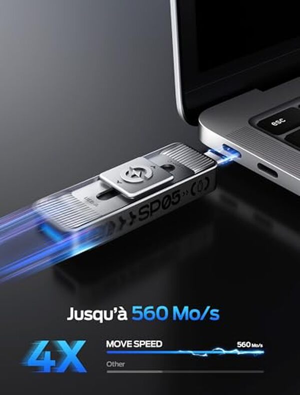 Découvrez les performances réelles du SSD externe 1To Move Speed : vitesse de transfert, design et capacité de stockage testés en détail pour vos besoins.