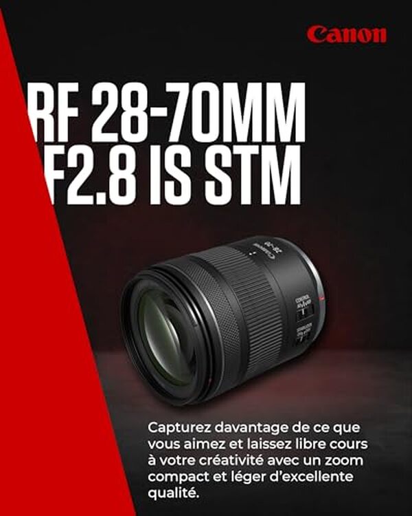 Découvrez notre test complet du canon RF 28-70mm F2.8 : un zoom polyvalent, compact et stabilisé pour la photographie professionnelle et passionnée. Caractéristiques, performances et verdict. 