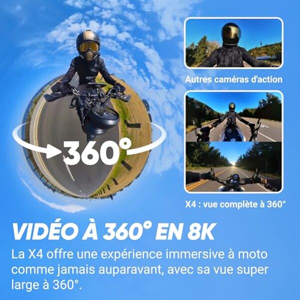 Découvrez notre test de la Insta360 X4, la caméra d'action 8K ultime pour les motards. Performance, qualité vidéo et fonctionnalités analysées en détail. 