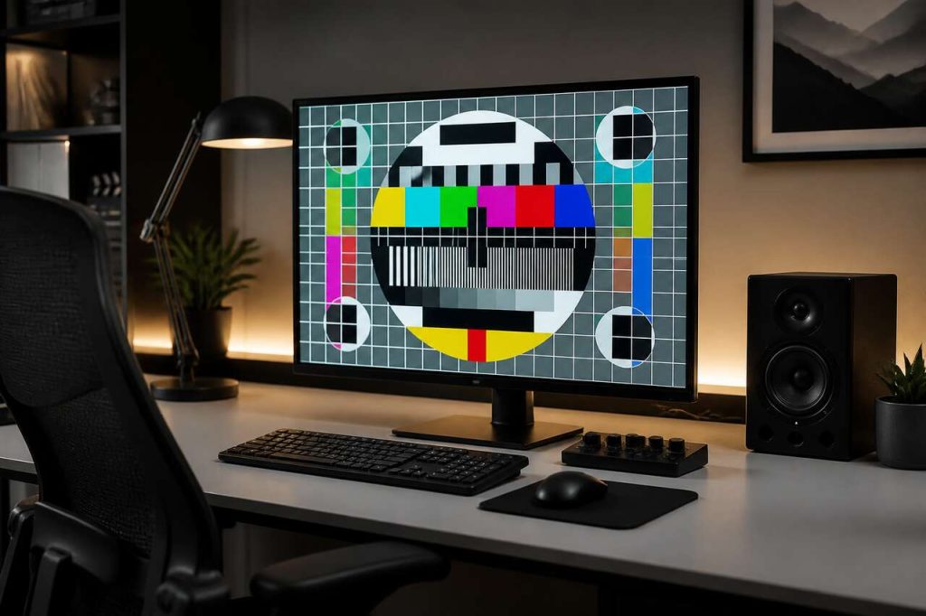Réglage et calibration de l'écran avec une mire