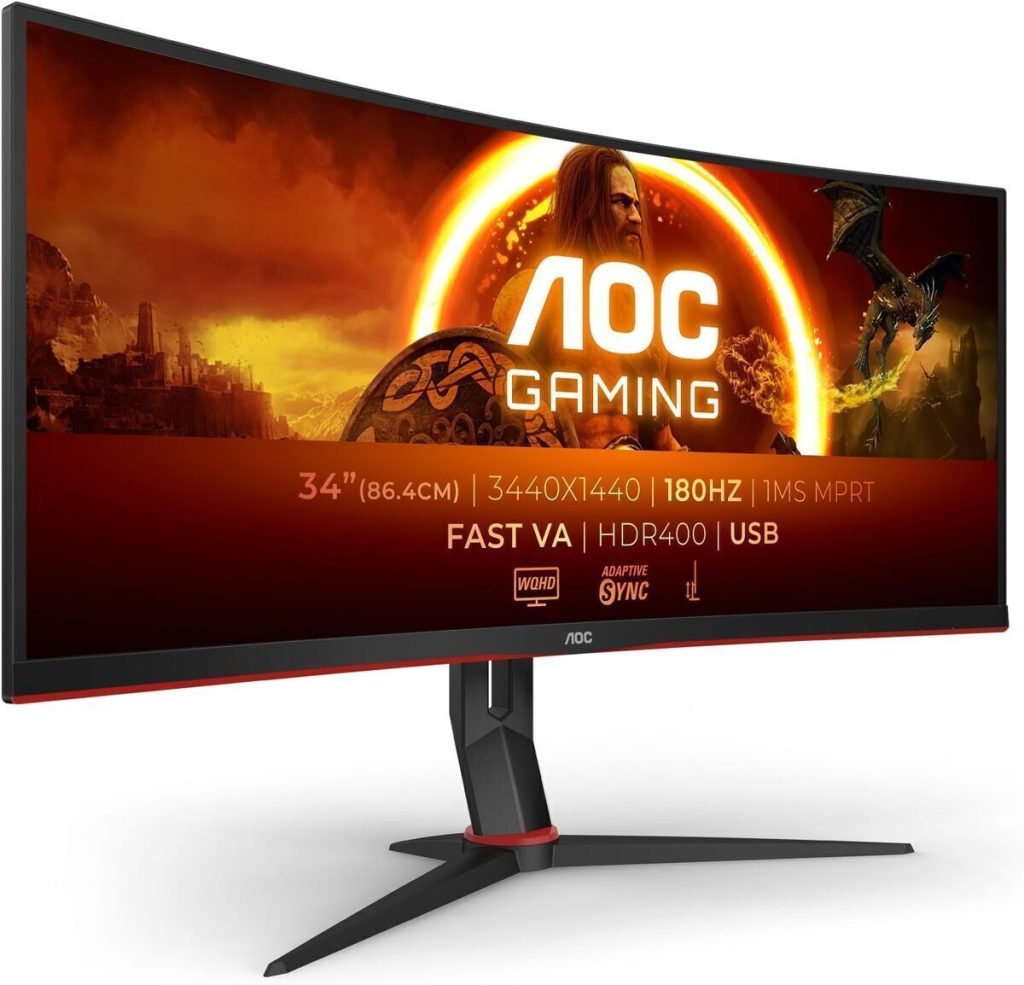 Test du moniteur incurvé AOC CU34G2XPD/BK : immersion totale à 180Hz