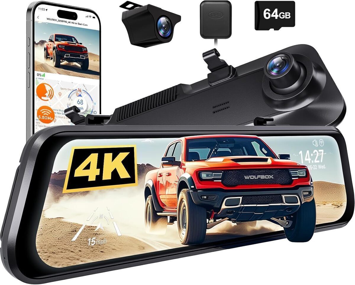 Test : rétroviseur intelligent Wolfbox G850 Pro 4K, commande vocale et GPS