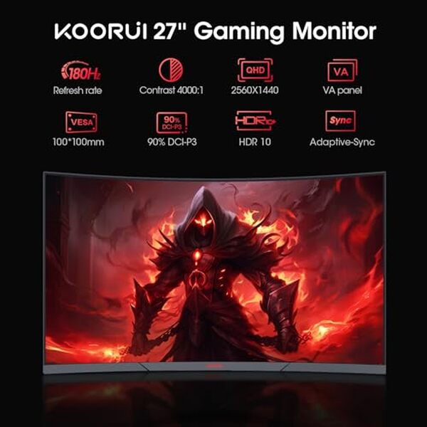 Découvrez notre test complet de l'écran gaming incurvé KOORUI 27'' QHD 180Hz : performances, qualité d'image et fluidité pour les gamers exigeants. 