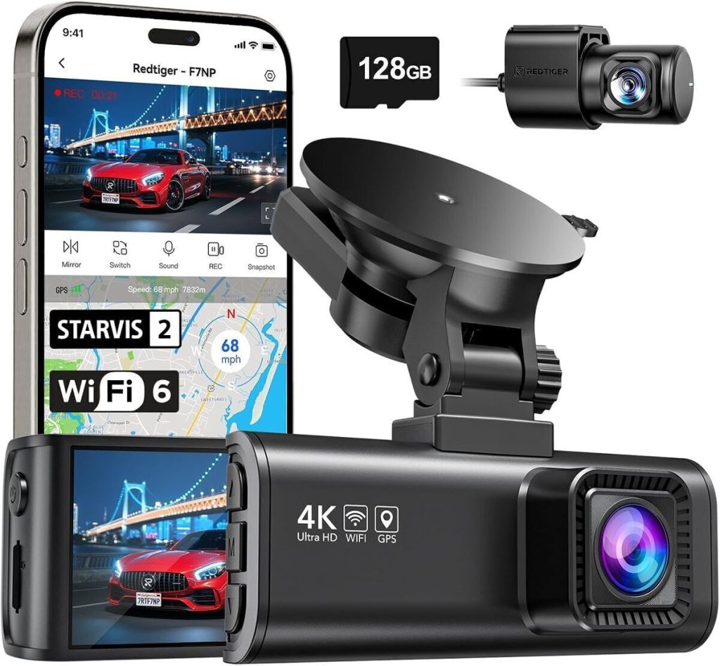 Test de la dashcam REDTIGER F7NP 4K avec vision nocturne