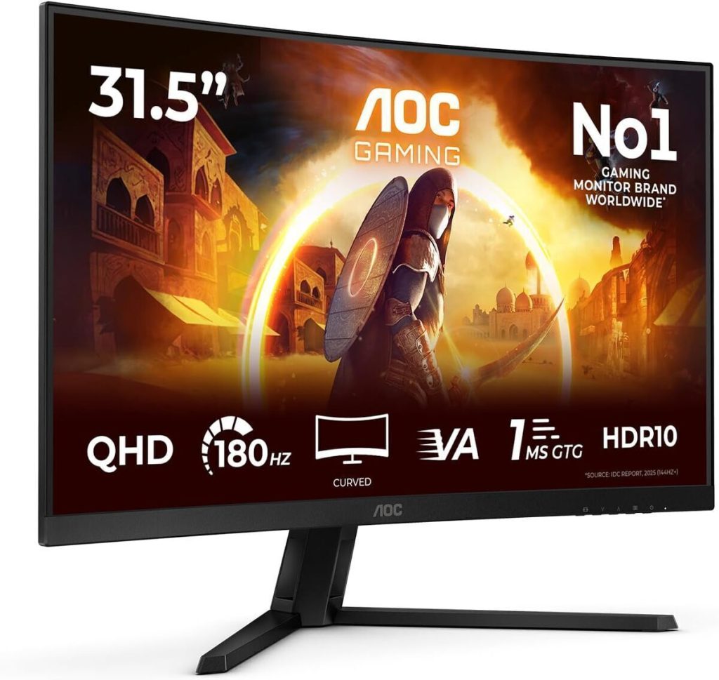 Test du moniteur incurvé AOC Gaming CQ32G4VE : immersion totale en 180Hz