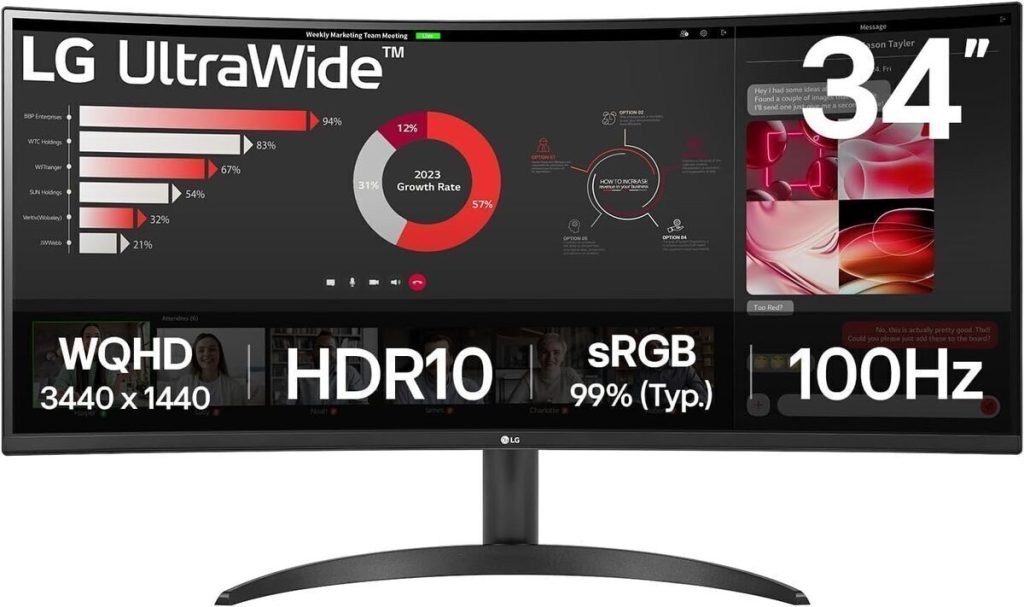 Test : lG UltraWide 34WR50QK-B, écran PC ultra large 34" QHD