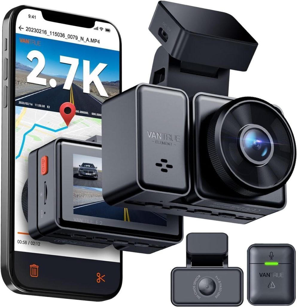 Test de la dashcam Vantrue E2 2.7K : performance et fonctionnalité
