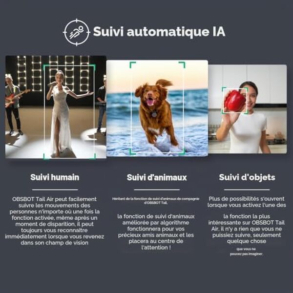 Découvrez notre test complet de la webcam OBSBOT Tail Air Combo 4K NDI : qualité vidéo 4K, intelligence artificielle et microphone antibruit pour vos streams et visioconférences.