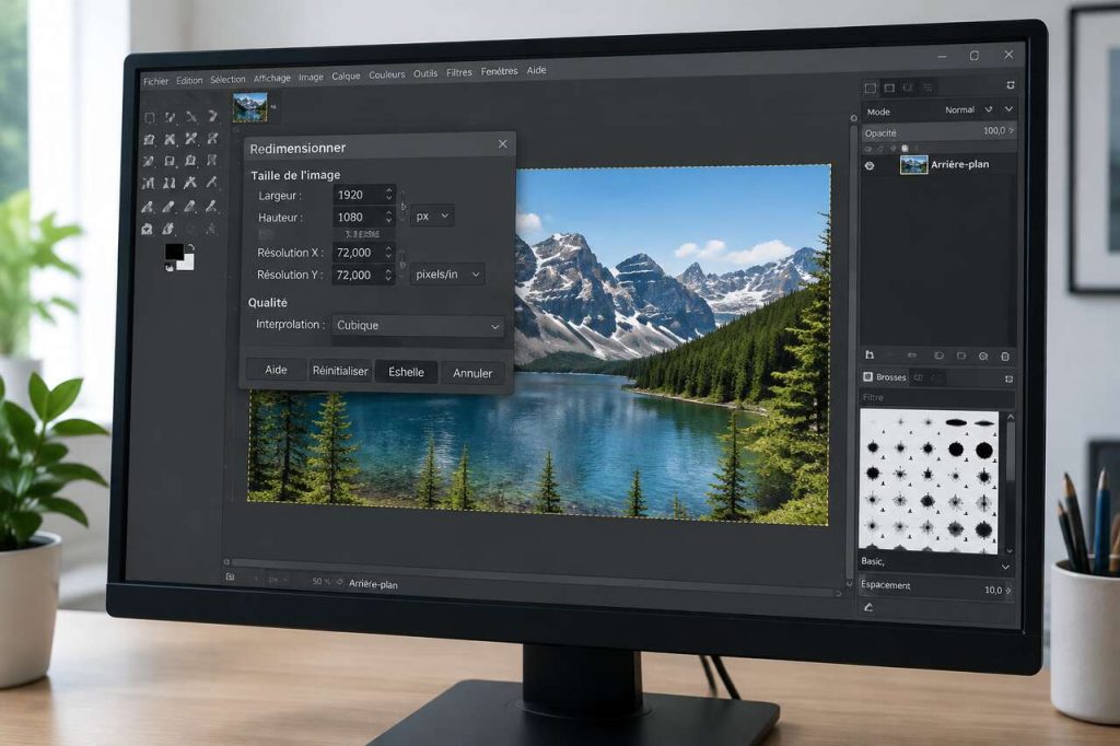 Redimensionner une photo avec GIMP