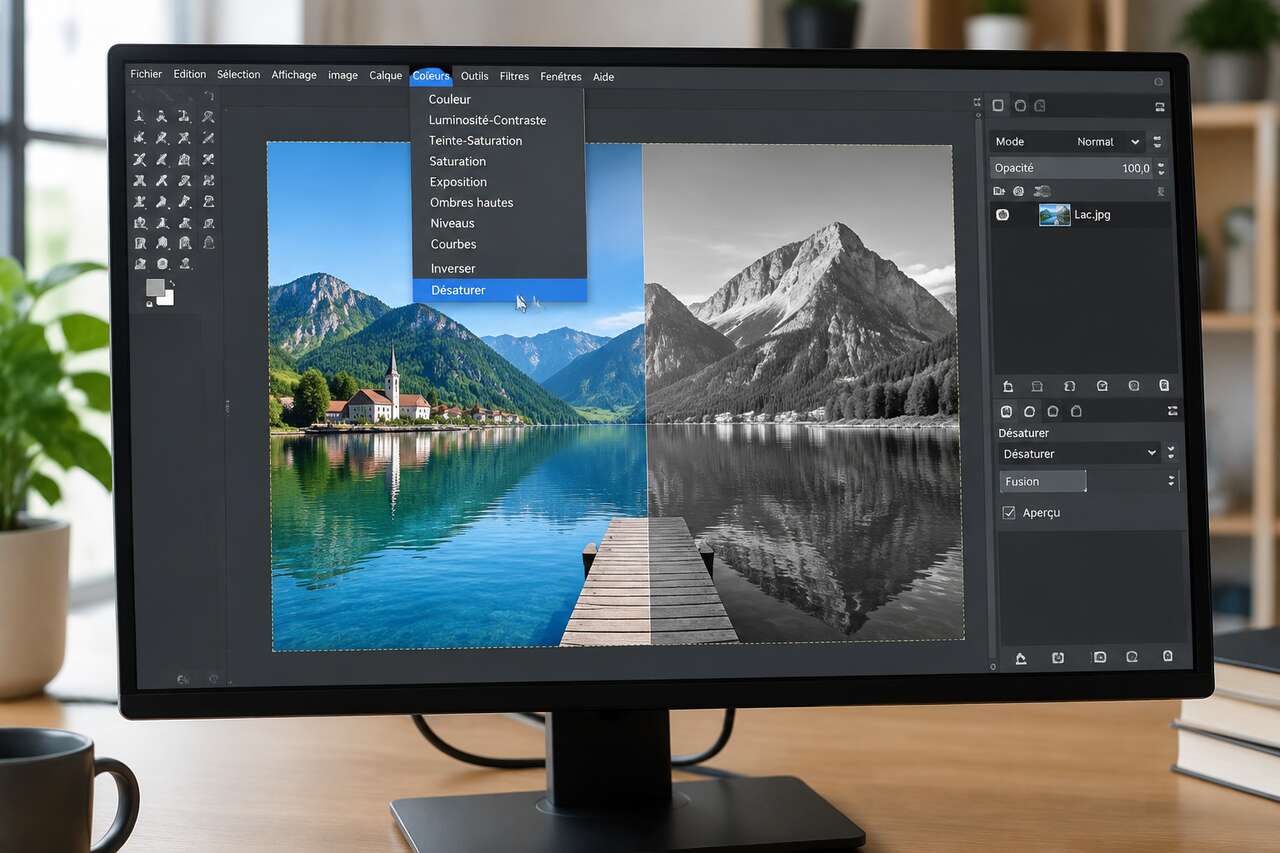 Méthode rapide: désaturer une image Méthode rapide: désaturer une image