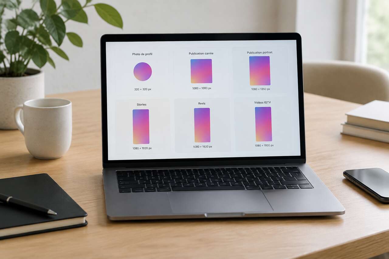 Tableau des tailles d&rsquo;images instagram 2026 par surface