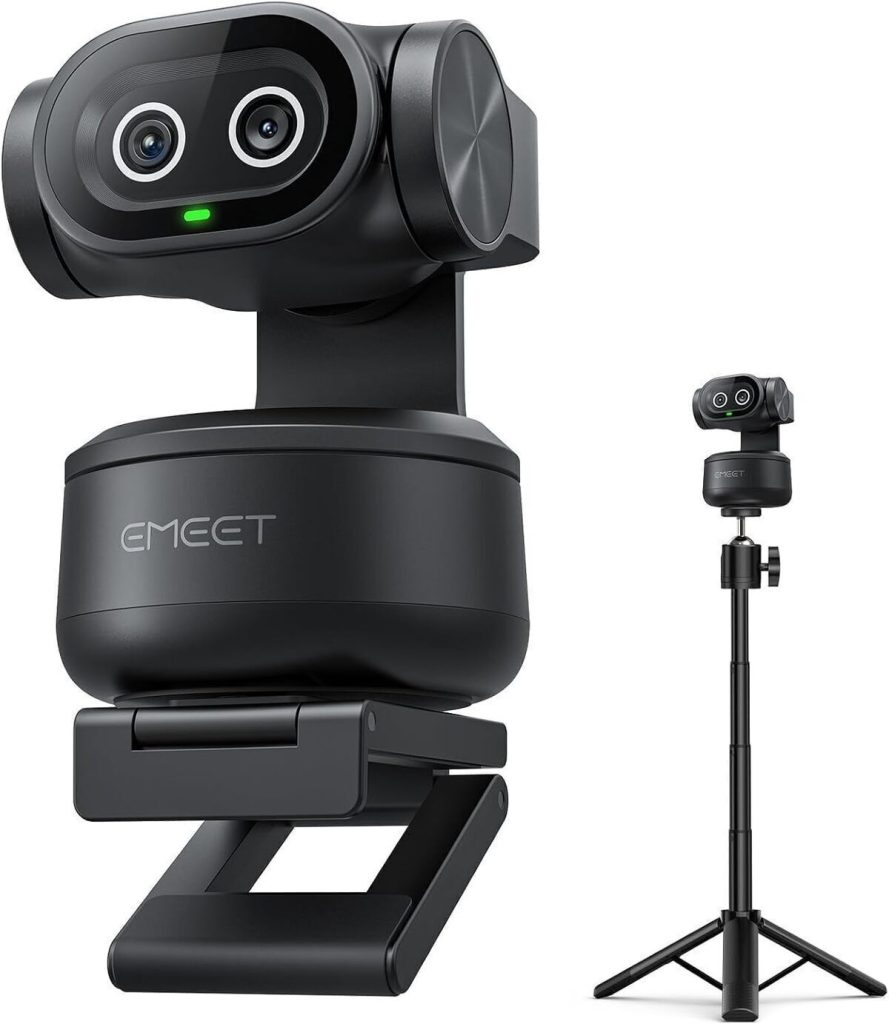 Test : eMeet PIXY caméra PTZ IA 4K avec double objectif