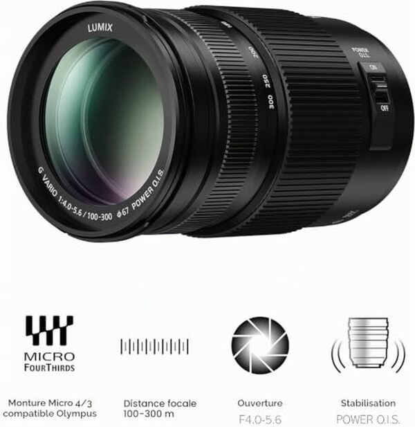 Test détaillé de l'objectif Panasonic Lumix 100-300mm F4.0-5.6 : découvrez les performances, la qualité optique et les avantages de ce zoom ultra puissant pour la photographie. 