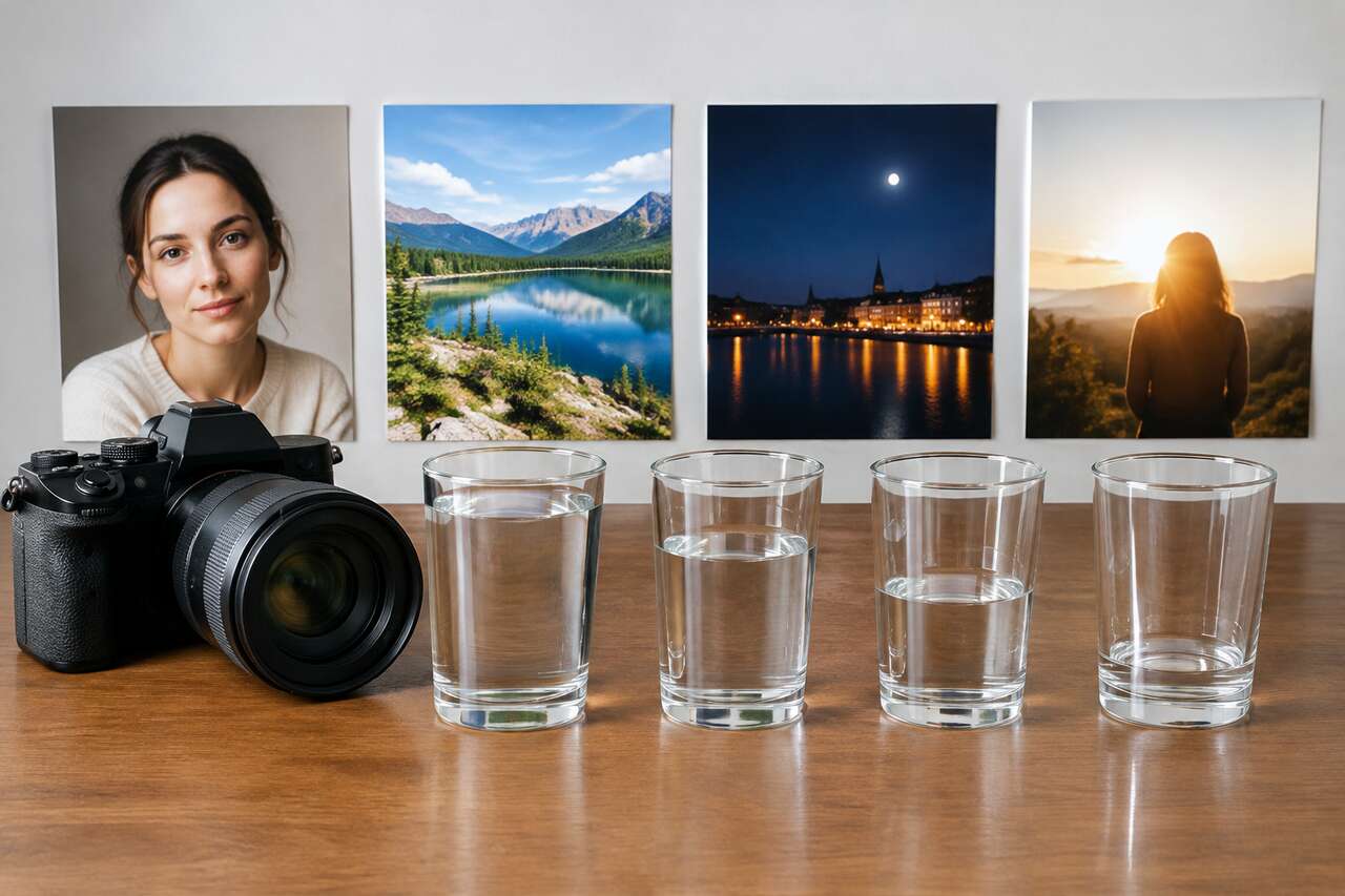 Réglages types selon les scènes : portrait, paysage, nuit, contre-jour Réglages types selon les scènes : portrait, paysage, nuit, contre-jour