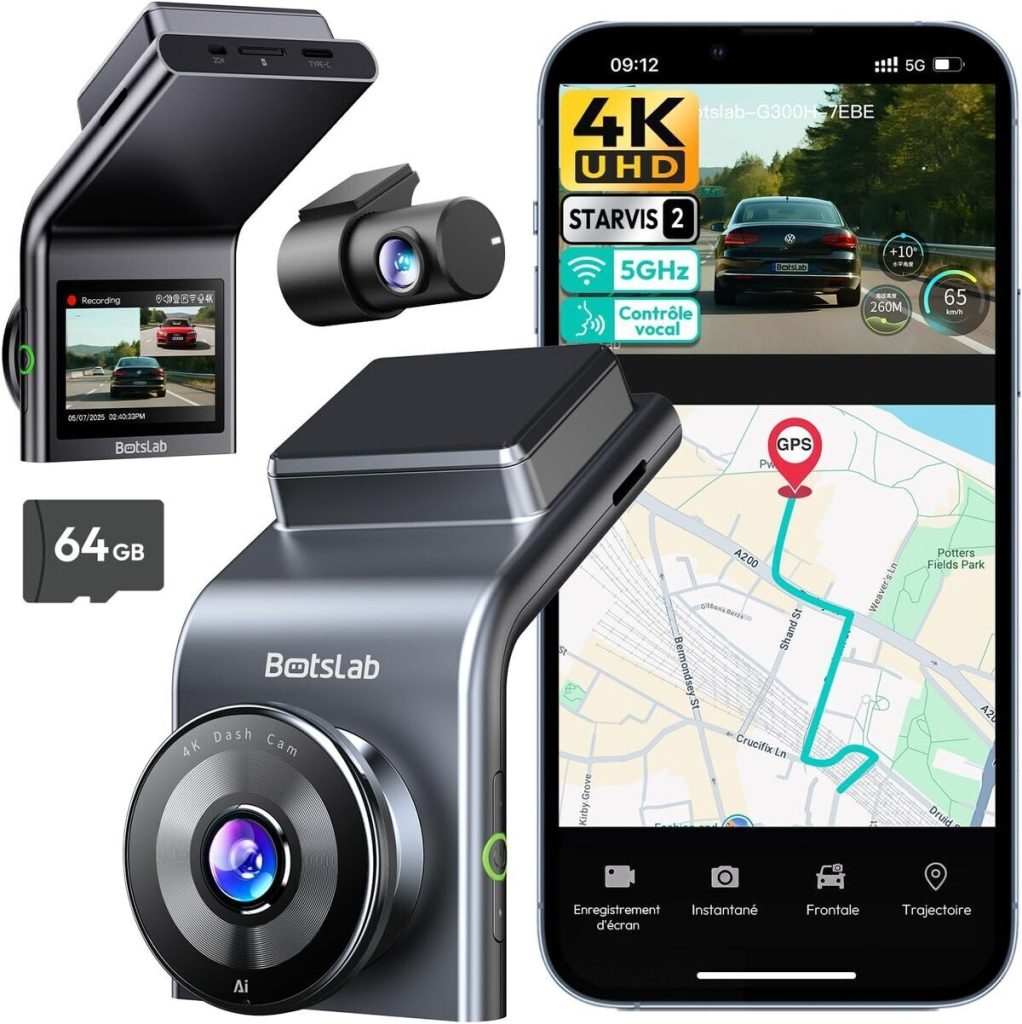Test botlab 4K dashcam voiture : performance et sécurité maximales