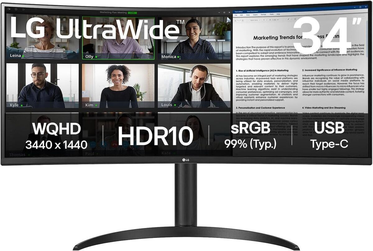 Test de l'écran LG UltraWide 34WR55QK-B : performance et immersion