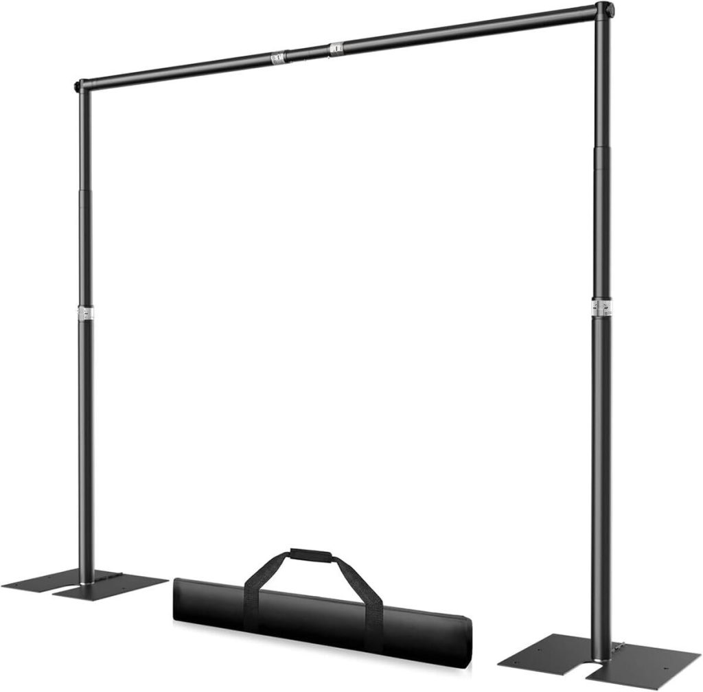 Test du support toile de fond photo Emart 3 x 3, 6 m en acier